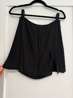Reformation Black Mini Circle Skirt with Front Panel New w/o tags